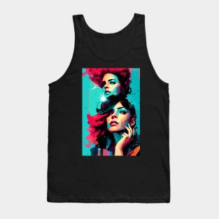 night city cyberpunk, cyberpunk art, neon art v48 Tank Top